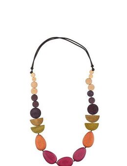 COLLEZIONE ALESSANDRO Lange Kette Pauline, verschiedene Holzperlen