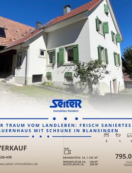 Wir erfüllen Ihren Traum vom Landleben: Frisch saniertes Bauernhaus in Blansingen - Efringen-Kirchen