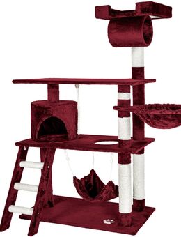 Kratzbaum Katzenkratzbaum Kletterbaum für Katzen Katzenbaum Sisal 141cm weinrot - Wuppertal