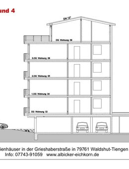 Neubau Waldshut - 3,0 Zimmerwohnung Obergeschoss 3 mit Lift - Waldshut-Tiengen