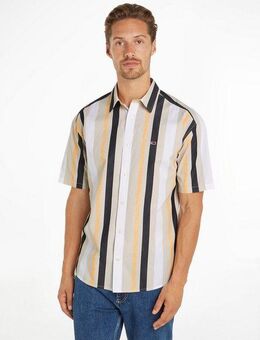 Tommy Jeans Kurzarmhemd TJM RLX STRIPES SHIRT mit mehrfarbigen Streifen