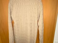 Kuscheliger Design-Pullover mit Zopfmuster, Größe M, beige - Freigericht