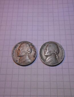Münzen USA 5 Cent 1941 +1961 - Cottbus