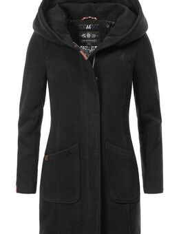 Marikoo Wintermantel Maikoo hochwertiger Mantel in Wollmantel-Optik mit großer Kapuze