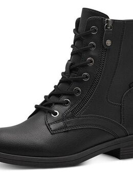 Tamaris Schnürboots, Blockabsatz, Schnürboots Stiefelette mit Zierreißverschluss