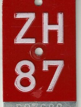 Fahrradteile Velo Nr. ZH 1987 - Volketswil