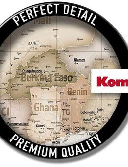 Komar Vliestapete Digitaldruck Vlies - Earth Map - Größe 350 x 250 cm, glatt, bedruckt, Wohnzimmer, Schlafzimmer