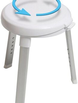 Bischof Dusch- und Badhocker Rotate 1.0, belastbar bis 150 kg, TÜV/GS geprüft, drehbare Sitzfläche und Ablage, höhenverstellbar