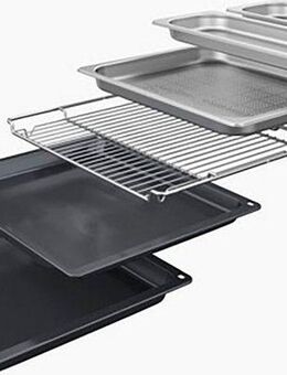 BOSCH Dampfbackofen Serie 8 HSG7584B1, mit Teleskopauszug nachrüstbar, ecoClean Direct, AirFry-Funktion