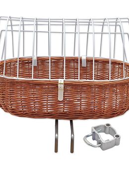 Aumüller Hunde-Fahrradkorb mit Schutzgitter - Standard: ca. L 52 x B 38 x H 39 cm