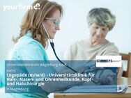 Logopäde (m/w/d) - Universitätsklinik für Hals-, Nasen- und Ohrenheilkunde, Kopf- und Halschirurgie - Magdeburg