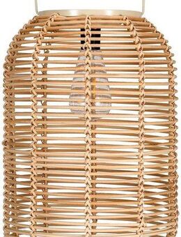 Pauleen LED Laterne Sunshine Nature Solarlaterne Beige Rattan/Metall/Kunststoff, LED fest integriert, Warmweiß, Solar