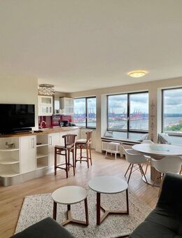 Möblierte 2-Zimmer-Wohnung mit Elbblick, Balkon & Tiefgarage - Hamburg