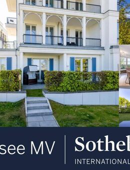Moderne 3. Zi. Gartenwohnung in 1. Reihe mit Meerblick und direktem Zugang zur Hochuferpromenade! - Sellin (Ostseebad)