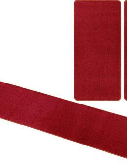 HANSE Home Bettumrandung Shashi, Höhe 8 mm, (3-tlg), Kurzflor, Unifarben, Teppich, Bettläufer, Bettvorleger, Teppichläufer