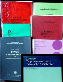 Fachbücher für die PTA – Ausbildung 7 Stück, aus den Mitte 70er Jahren - Niederfischbach