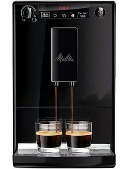 Melitta Kaffeevollautomat Solo® E950-322, pure black, Perfekt für Café crème & Espresso, nur 20cm breit