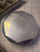 Achteckiger Couchtisch Diamantenform Silber in 66706