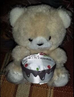 Geburtstags Teddy Bär mit Happy Birthday Trommel - Leverkusen