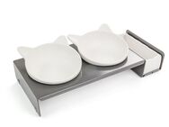 CanadianCat Company Futterbar Cat Diner - Metall: 2 x 250 ml, Ø 15 cm