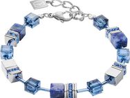 COEUR DE LION Armband Schmuck Edelstahl GeoCUBE® Iconic Precious Würfelkette, 4017/30, Made in Germany - mit Swarovski® Kristall, Strassstein, Schmucksteinen