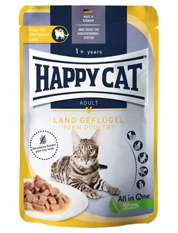Happy Cat Pouch Meat in Sauce 12 x 85 g - Land-Geflügel