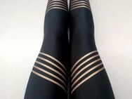 Schöne H&M Sport Leggings Gr. S Yoga Leggins Fitness Tights Stretch Schwarz Gold - Gelsenkirchen