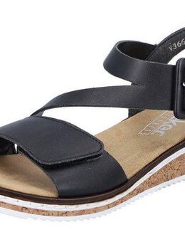 Rieker Riemchensandale, Sommerschuh, Sandalette, Keilabsatz, mit asymmetrischem Riemchen