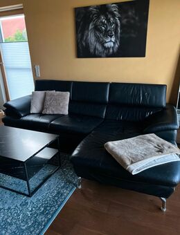 Sofa Couch schwarz Kunstleder Wohnzimmer Wohnung Haus - Lachen
