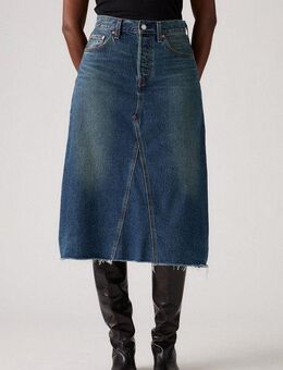 Levi's® Jeansrock HR A LINE DECON SKIRT in trendy Midi-Länge mit ausgefranster Kante