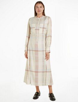 Tommy Hilfiger Blusenkleid RWB CHECK FLUID MIDI DRESS (Global Serie TH WOMEN) im Karodessin