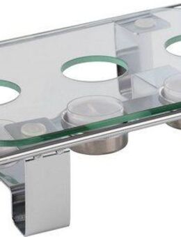 APS Stövchen, Metall/Glas, 3-flammig