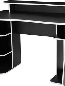 INOSIGN Gamingtisch GAME, Computertisch, Schreibtisch, Towerfach, Monitoraufsatz, ergonomisch geschwungene Tischplatte, Breite 120 oder 150 cm
