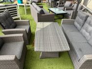 Sitzlounge Gartenmöbel Sitzgruppe Grau Anthrazit 4 tlg - Hamminkeln