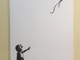 EINMALIG: BANKSY: Balloon girl 75cm x 115 cm acrylic on canvas Rot / Gelb / Blau in 40472