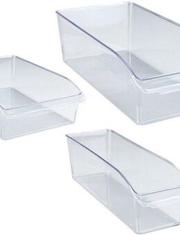 WENKO Aufbewahrungssystem Kühlschrank-Organizer-Set, Kunststoff, (Set, 3-tlg), Boxen für Vorräte & Lebensmittel, für Kühlschrank & Vorratsschrank