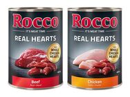 Sparpaket Rocco Real Hearts 24 x 400 / 800 g - 24 x 400 g: Mix Rind & Huhn