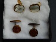 Manschettenknöpfe gold Modeschmuck Vintage 2 Paar je 3,- - Flensburg