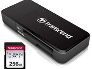 USB 3.0 Typ A, Kartenleser Transcend DUAL, MicroSD & SD Laufwerke, schwarz, Speicherkarte Transcend SDXC 256GB, V30, u3, uhd , 4k, mit einer Datenübertragung von bis zu 90MB/s - Fürth