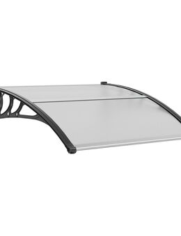 Vordach Haustür 965x1017mm Überdachung UF50 PC-Sonnenschutzfolie Haustürvordach PC-Blatt ABS-Halterung Aluminium-Verbinder Pultvordach UV-beständig Haustürdach Pultbogenvordach - Wuppertal