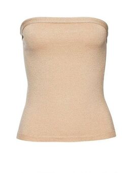 LASCANA Bandeautop aus weichem Strick mit Lurexgarn, Stricktop, Metallic-Effekt