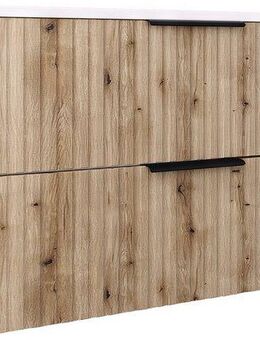 welltime Waschtisch TIBU mit Waschbecken, Badmöbel, zwei Schubladen, Breite 60/80 cm, Badschrank mit Waschbecken, Softclose, Maße B/H/T: 81,5/53/47 cm