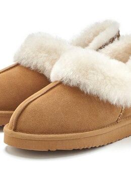 Vivance Hausschuh Plüsch Hausschuh, Pantolette, Pantoffel aus Lammfell