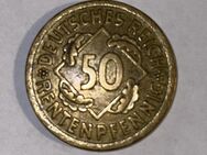 Münzen Weimarer Republik 50 Rentenpfennig 1924 A - Cottbus