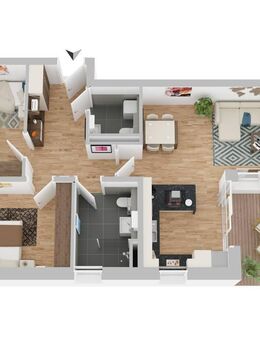 3 Zi.-Obergeschoßwohnung mit Balkon; projektierter Neubau in Möss.-Öschingen - Mössingen