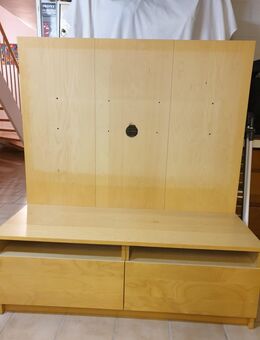 Ikea TV Bank Benno mit Rückwand Birkenfarbig - Wesel