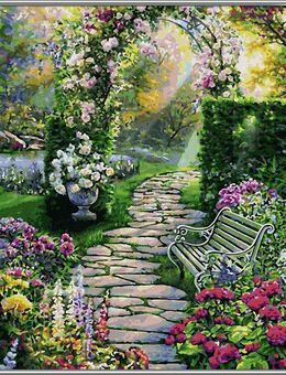 Schipper Malen nach Zahlen Meisterklasse Premium - Mein schöner Garten, Made in Germany