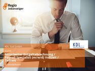Mitarbeiter Entgeltabrechnung / Payroll Specialist (m/w/d) Vollzeit / Teilzeit - Mindelheim
