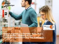 Chemie-Ingenieur / Chemiker (B.Sc., M.Sc.) als Entwickler / Researcher zur Formulierungsentwicklung und Scale Up in der Produktion (m/w/d) - Karlstein (Main)