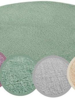 Andiamo Teppich Arezzo, rund, Höhe: 16 mm, Uni Farben, weicher Flor, waschbar, ideal im Wohnzimmer & Schlafzimmer